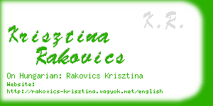 krisztina rakovics business card